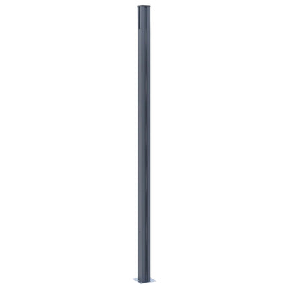 vidaXL Poteaux de clôture 3 pcs Gris foncé 185 cm Aluminium