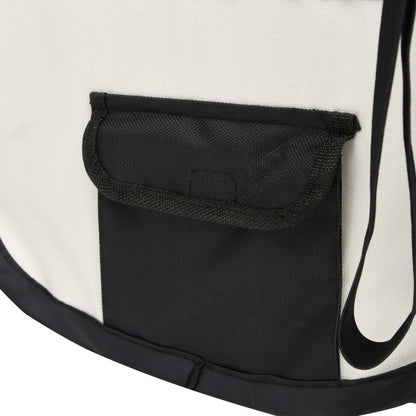vidaXL Parc pliable pour chien avec sac de transport Noir 125x125x61cm