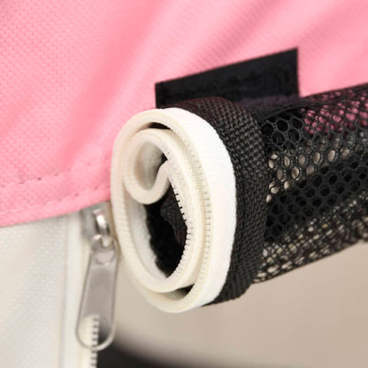 vidaXL Parc pliable pour chien avec sac de transport Rose 110x110x58cm