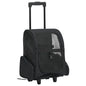 vidaXL Chariot polyvalent pliable pour animaux de compagnie Noir