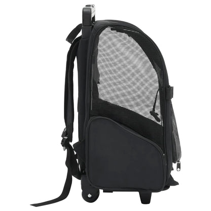 vidaXL Chariot polyvalent pliable pour animaux de compagnie Noir