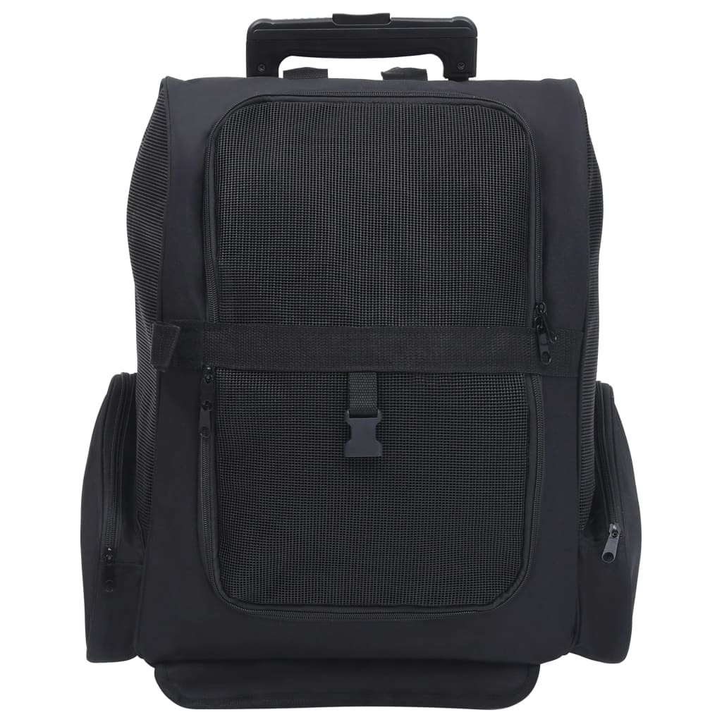 vidaXL Chariot polyvalent pliable pour animaux de compagnie Noir
