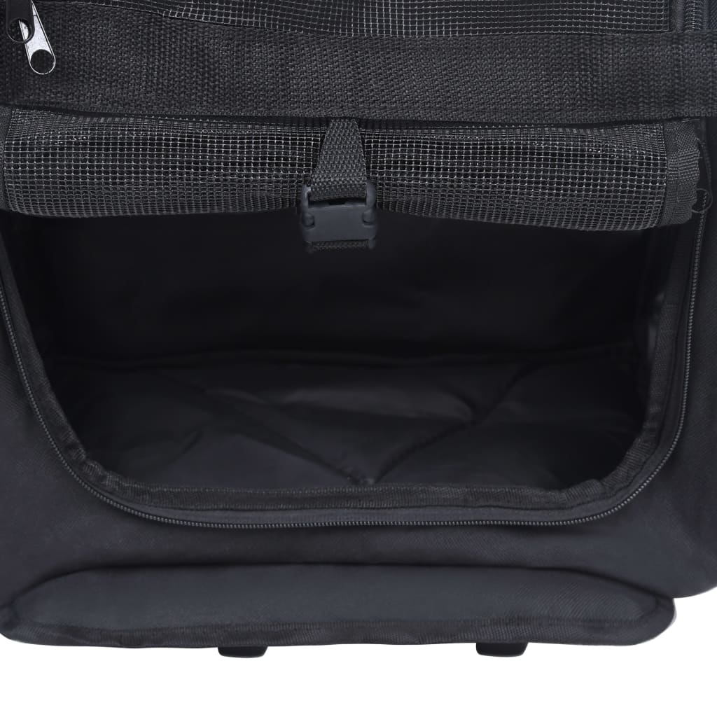 vidaXL Chariot polyvalent pliable pour animaux de compagnie Noir