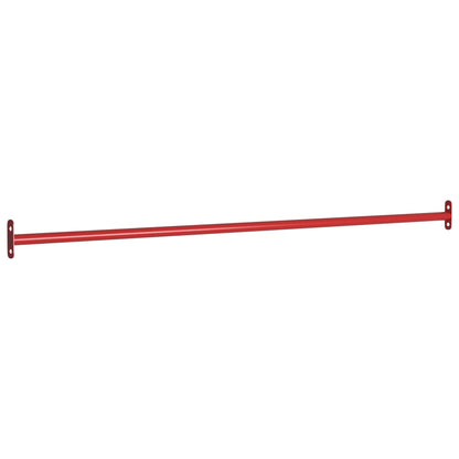 vidaXL Barre de retournement 125 cm Acier Rouge