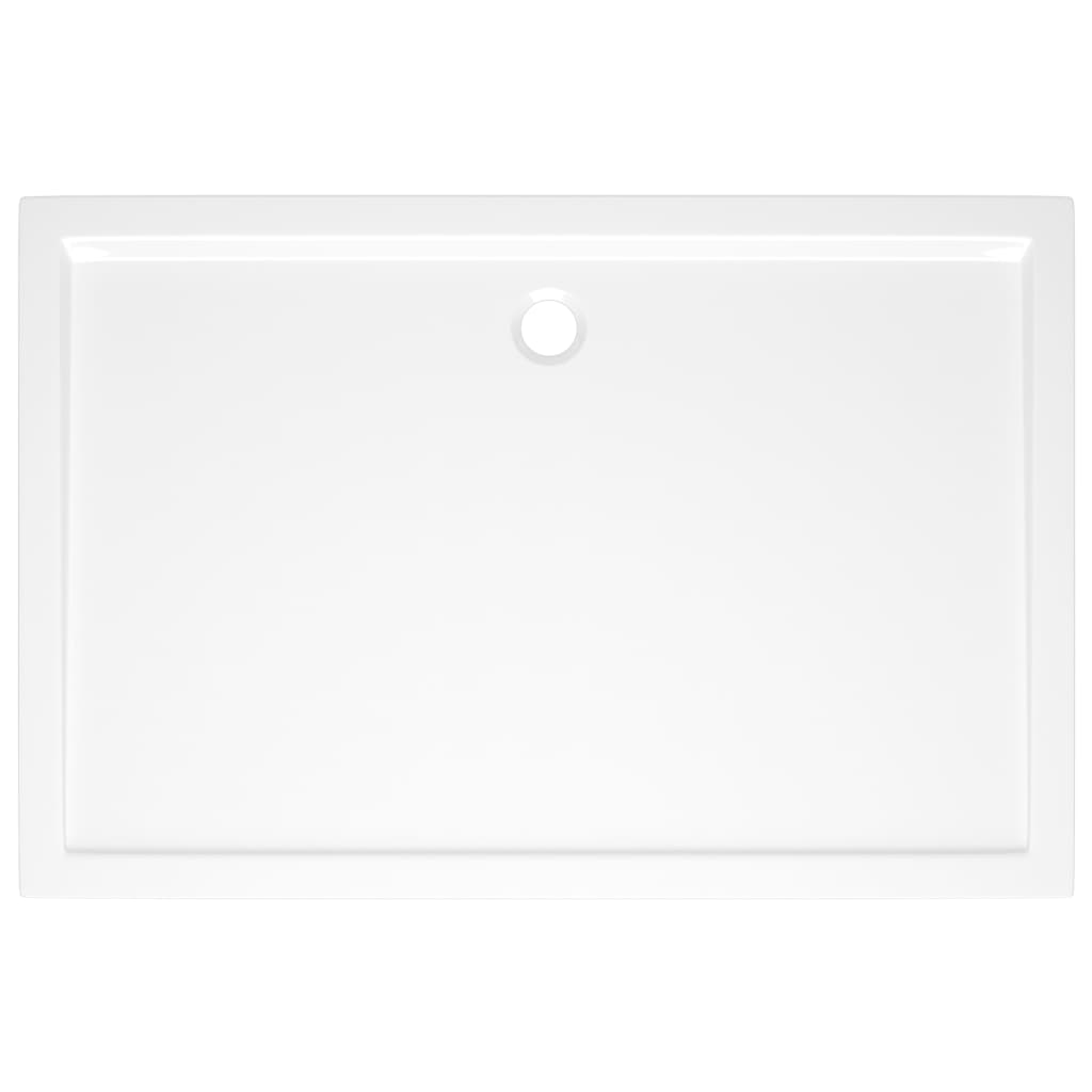 vidaXL Receveur de douche rectangulaire ABS Blanc 80x120 cm