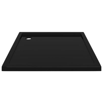 vidaXL Receveur de douche carré ABS Noir 80x80 cm