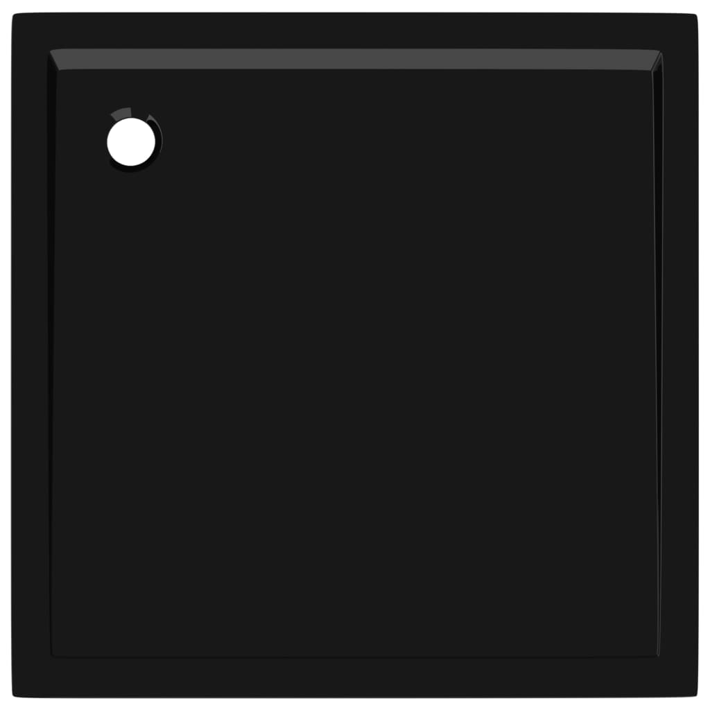 vidaXL Receveur de douche carré ABS Noir 80x80 cm