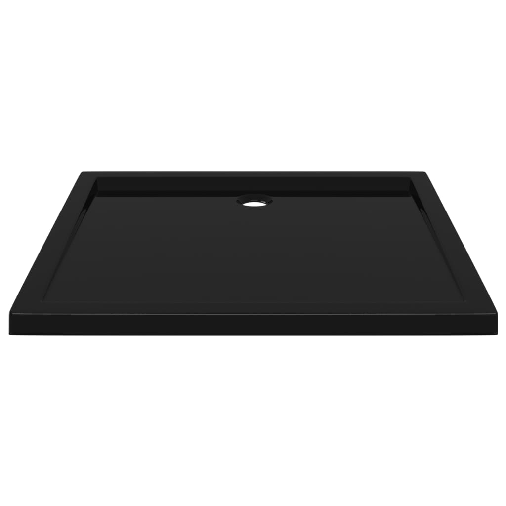 vidaXL Receveur de douche rectangulaire ABS Noir 80x90 cm