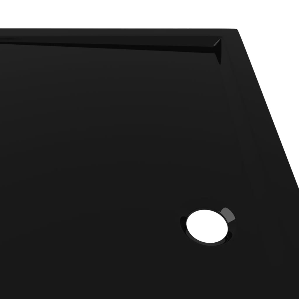 vidaXL Receveur de douche rectangulaire ABS Noir 80x90 cm
