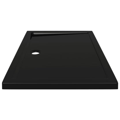 vidaXL Receveur de douche rectangulaire ABS Noir 80x110 cm