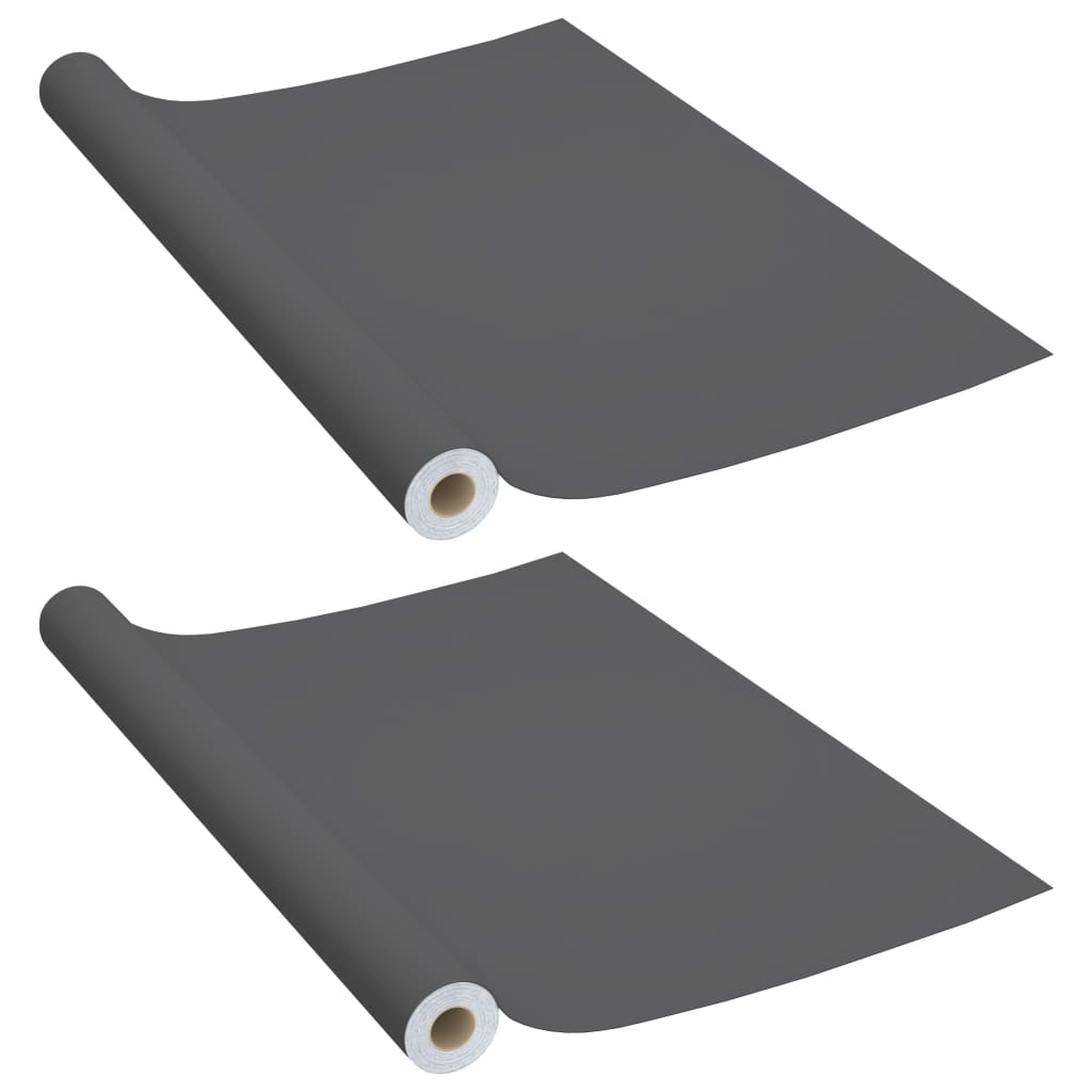 vidaXL Films autoadhésifs pour meubles 2 pcs Gris 500x90 cm PVC