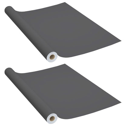 vidaXL Films autoadhésifs pour meubles 2 pcs Gris 500x90 cm PVC