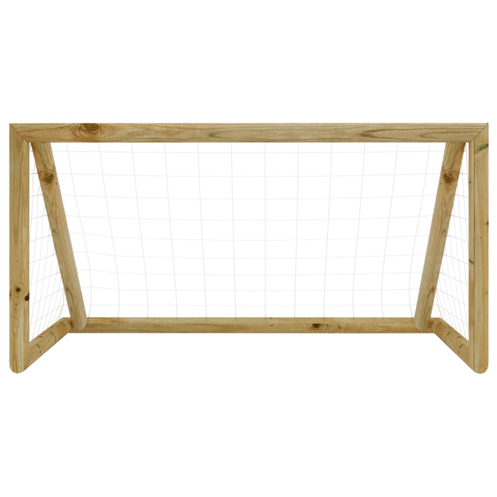 vidaXL But de football avec filet 160x100x80 cm Bois de pin imprégné