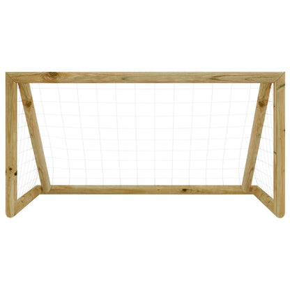 vidaXL But de football avec filet 160x100x80 cm Bois de pin imprégné