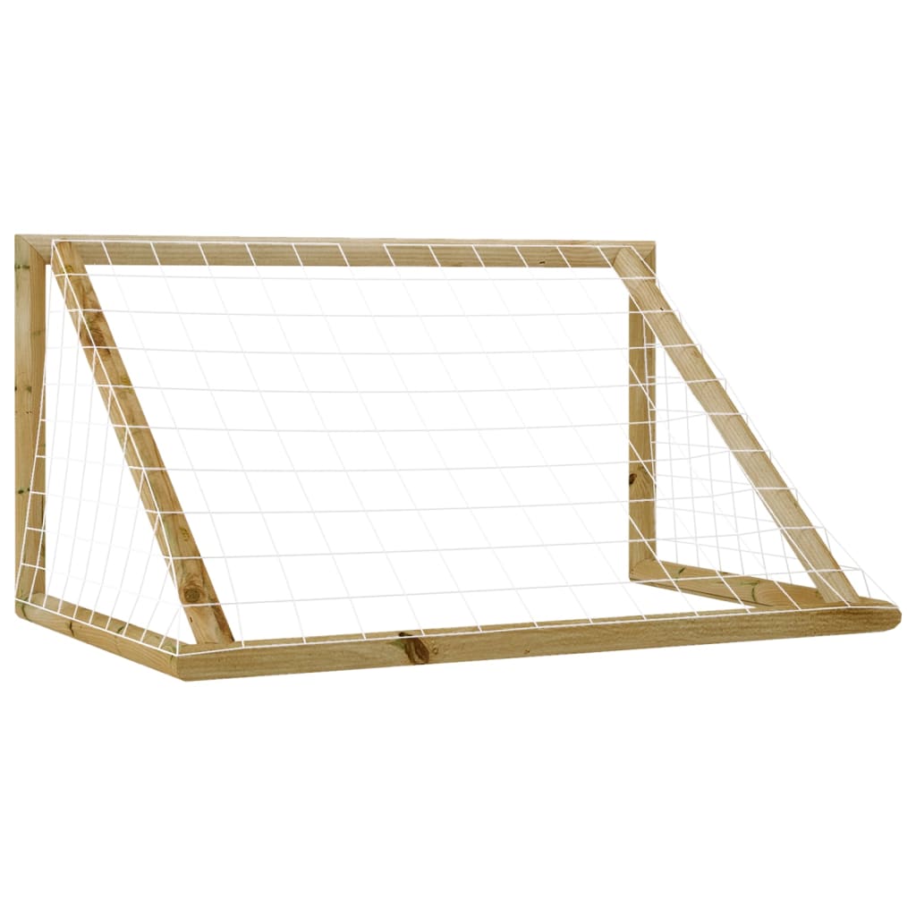 vidaXL But de football avec filet 160x100x80 cm Bois de pin imprégné