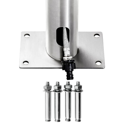 vidaXL Douche de jardin 220 cm Acier inoxydable