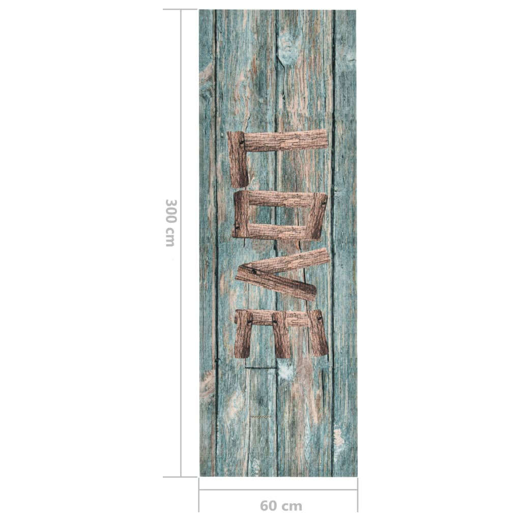 vidaXL Tapis de cuisine lavable Love 60x300 cm
