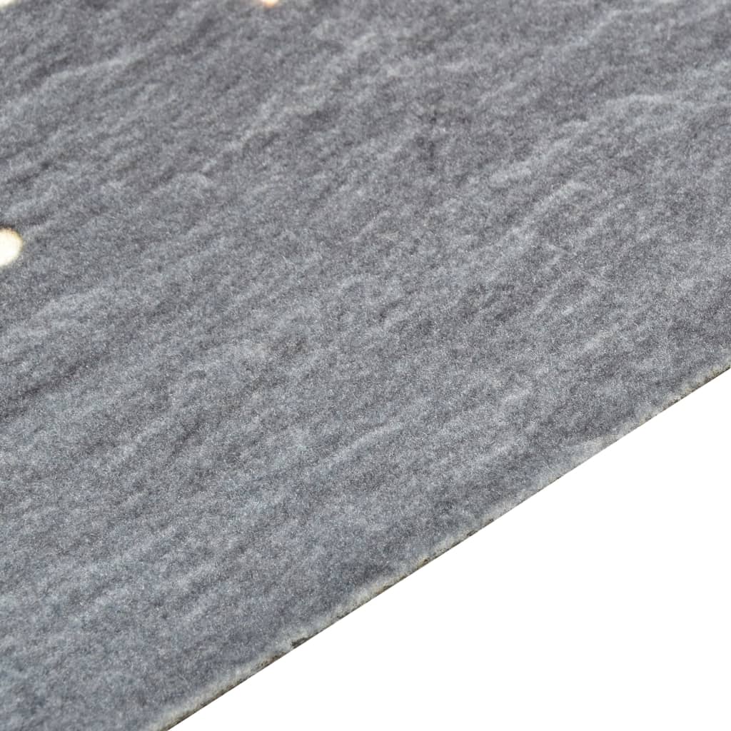 vidaXL Tapis de sol de cuisine lavable Poivre 45x150 cm