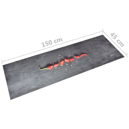 vidaXL Tapis de sol de cuisine lavable Poivre 45x150 cm