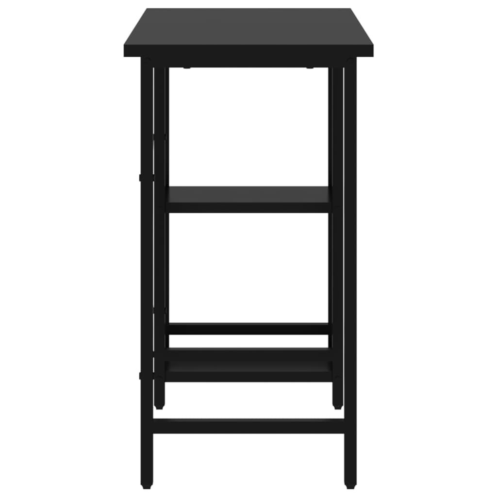 vidaXL Bureau d'ordinateur Noir 80x40x72 cm MDF et métal