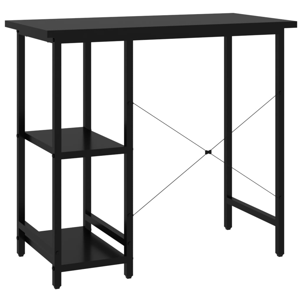vidaXL Bureau d'ordinateur Noir 80x40x72 cm MDF et métal