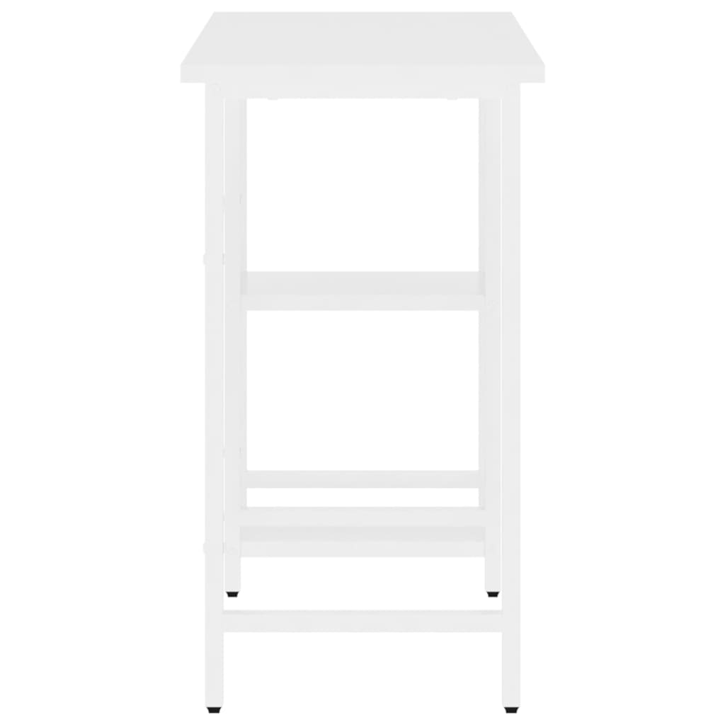 vidaXL Bureau d'ordinateur Blanc 80x40x72 cm MDF et métal