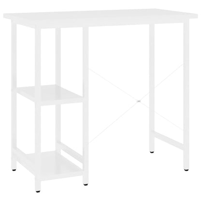 vidaXL Bureau d'ordinateur Blanc 80x40x72 cm MDF et métal