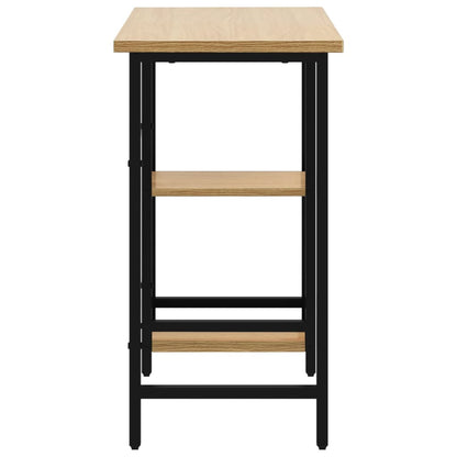 vidaXL Bureau d'ordinateur Noir et chêne clair 80x40x72cm MDF et métal