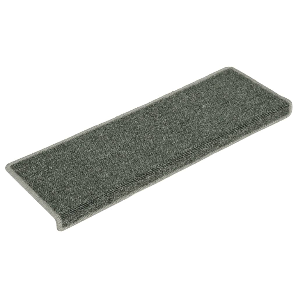 vidaXL Tapis d'escalier 15 pcs 65x21x4 cm Vert