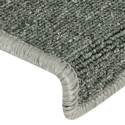 vidaXL Tapis d'escalier 15 pcs 65x21x4 cm Vert
