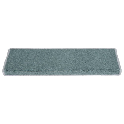 vidaXL Tapis d'escalier 15 pcs 65x21x4 cm Bleu