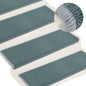 vidaXL Tapis d'escalier 15 pcs 65x21x4 cm Bleu