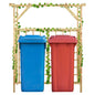 vidaXL Pergola de jardin pour poubelles doubles Bois de pin imprégné
