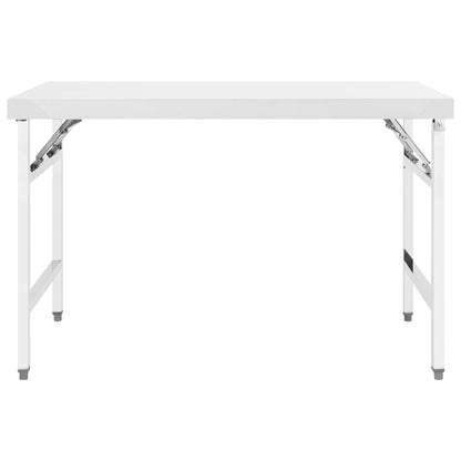 vidaXL Table de travail pliable de cuisine 120x60x80 cm Inox