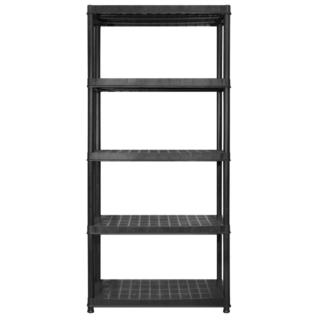 vidaXL Étagère de rangement à 5 niveaux Noir 170x40x185 cm Plastique
