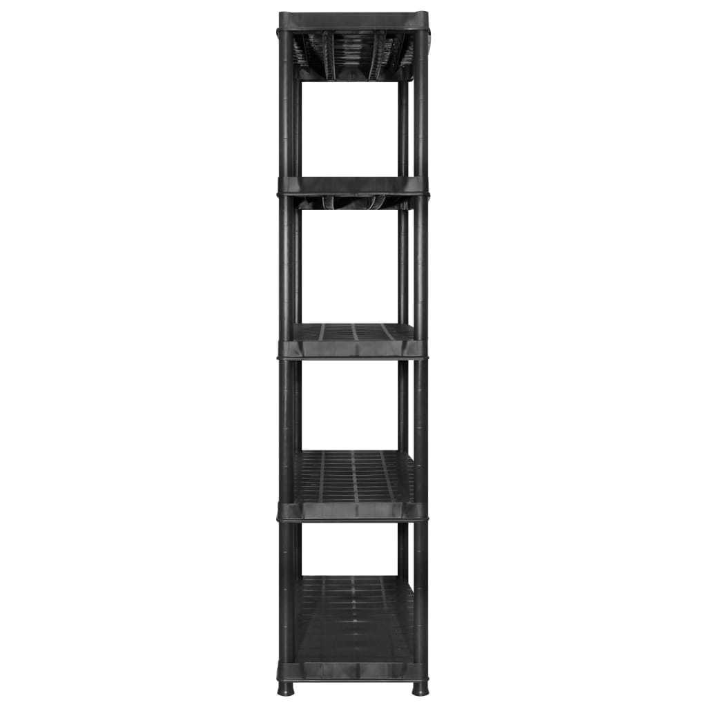 vidaXL Étagère de rangement à 5 niveaux Noir 170x40x185 cm Plastique