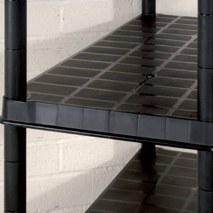 vidaXL Étagère de rangement à 5 niveaux Noir 170x40x185 cm Plastique