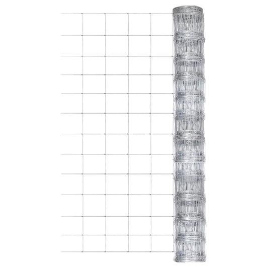 vidaXL Clôture de jardin Acier galvanisé 50x1,25 m Argenté
