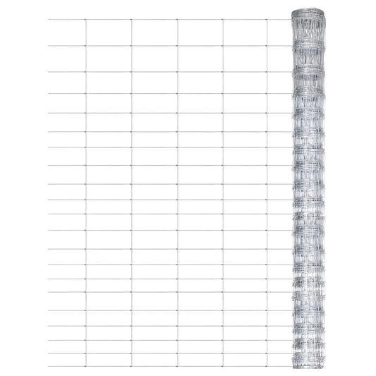 vidaXL Clôture de jardin Acier galvanisé 50x1,25 m Argenté