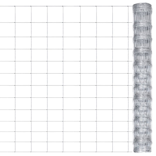 vidaXL Clôture de jardin Acier galvanisé 50x1,25 m Argenté