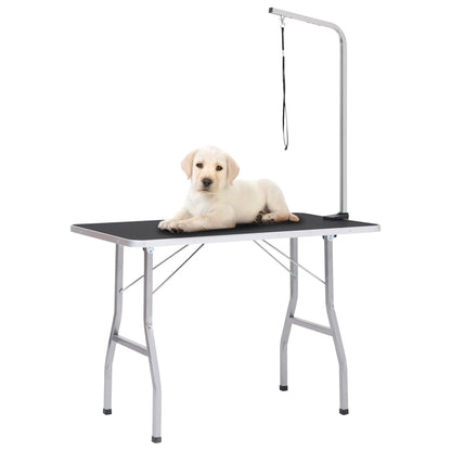 vidaXL Table de toilettage réglable pour chiens avec 1 boucle