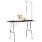 vidaXL Table de toilettage réglable pour chiens avec 1 boucle