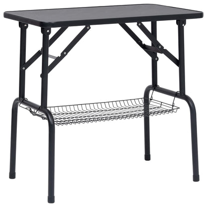 vidaXL Table de toilettage réglable de chiens avec 1 boucle et panier