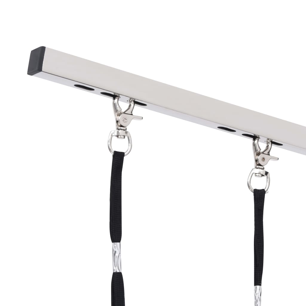 vidaXL Table de toilettage réglable de chiens avec 2 boucles et panier