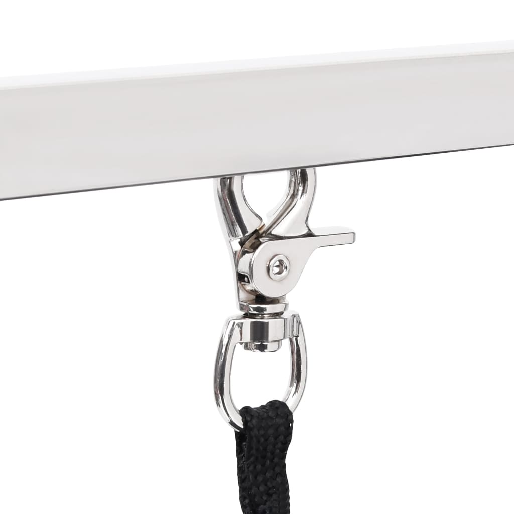 vidaXL Table de toilettage réglable de chiens avec 2 boucles et panier