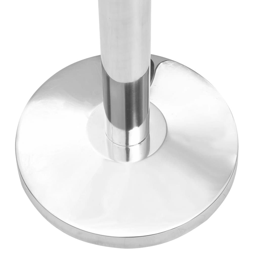 vidaXL Colonnes avec bandes 4 pcs Barrière d'aéroport Inox Argenté