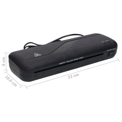 vidaXL Plastifieuse 4 en 1 A4 Noir