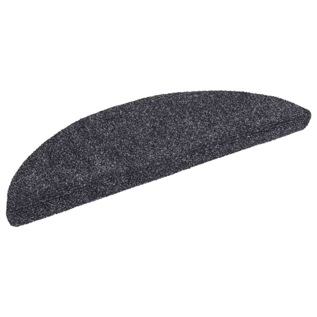 vidaXL Tapis autoadhésifs de marches 10 pcs Gris foncé 56x17x3 cm
