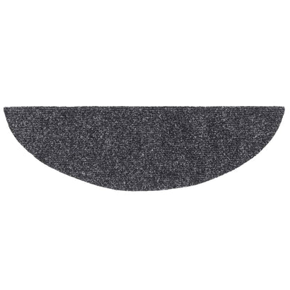 vidaXL Tapis autoadhésifs de marches 10 pcs Gris foncé 56x17x3 cm