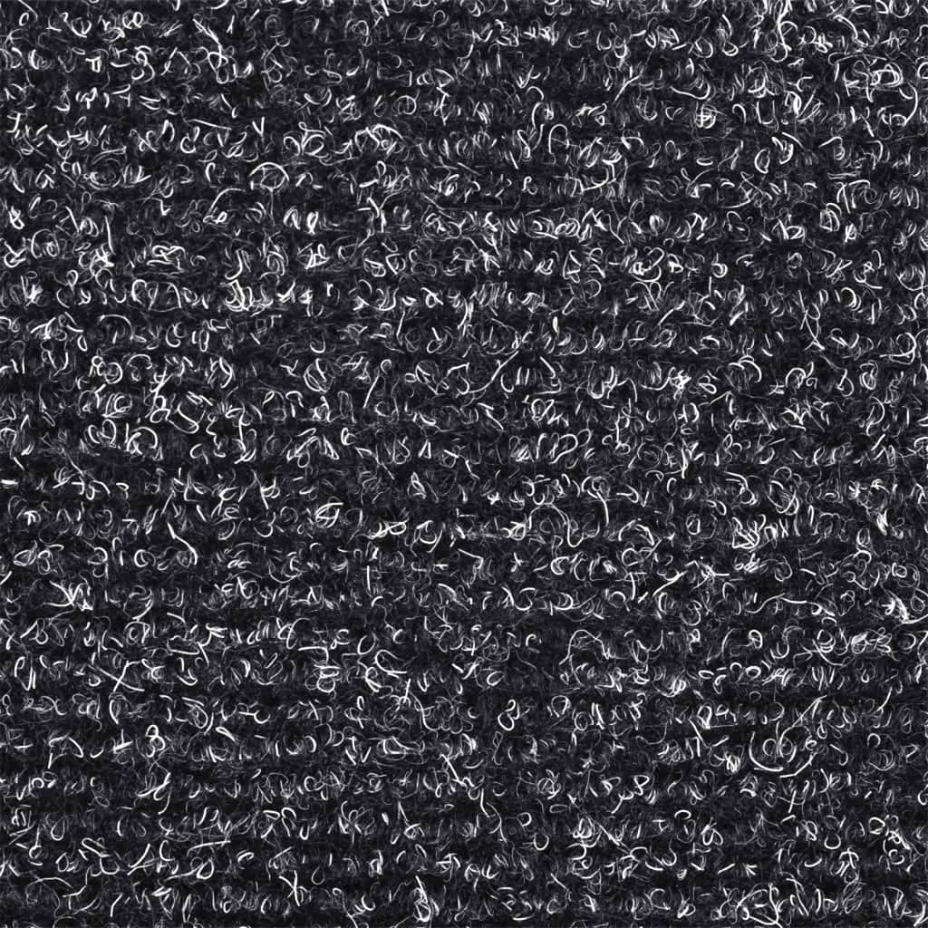vidaXL Tapis autoadhésifs de marches 10 pcs Gris foncé 56x17x3 cm
